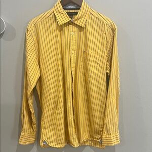 Tommy Hilfiger Yellow and Black Striped Shirt
